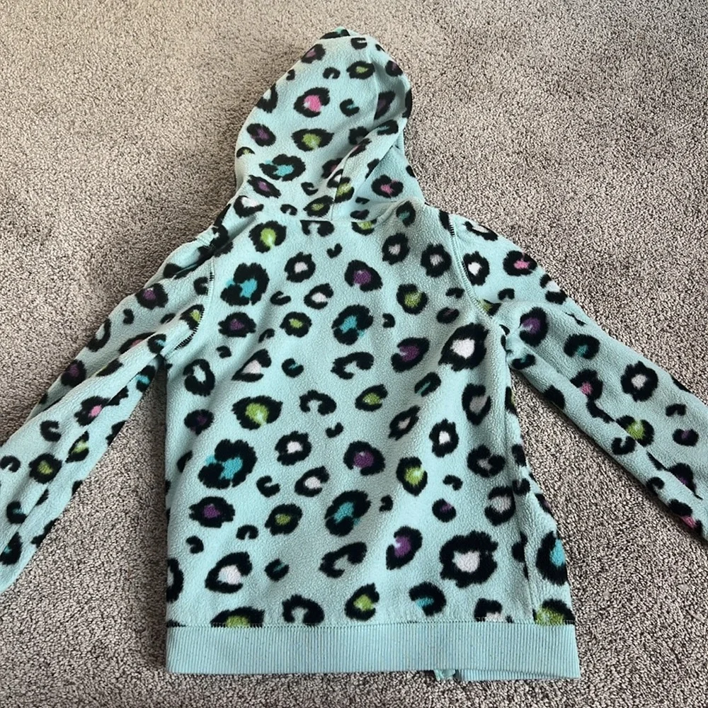 Girls Cheetah Fleece Jacket - 5/6